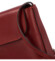 Dámská kožená crossbody kabelka tmavě červená - Delami Walli