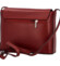 Dámská kožená crossbody kabelka tmavě červená - Delami Walli