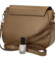 Dámská kožená crossbody kabelka khaki - Delami Pretty