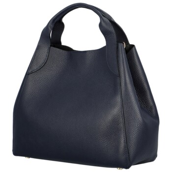 Dámská kožená kabelka tmavě modrá - Delami Keriss