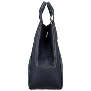 Dámská kožená kabelka tmavě modrá - Delami Keriss