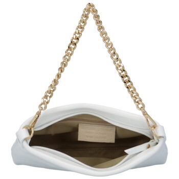Dámská kožená crossbody kabelka bílá - Delami Madison