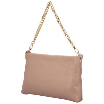 Dámská kožená crossbody kabelka béžová - Delami Madison