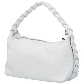 Dámská kožená kabelka do ruky bílá - Delami Selmega