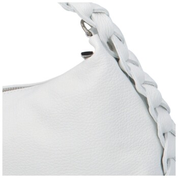 Dámská kožená kabelka do ruky bílá - Delami Selmega