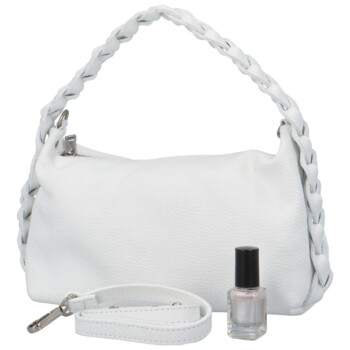 Dámská kožená kabelka do ruky bílá - Delami Selmega