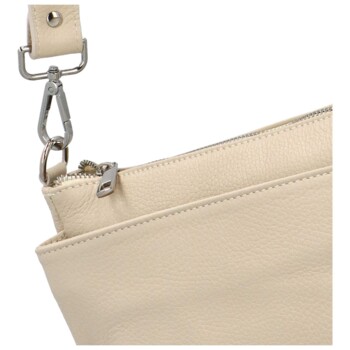 Dámská kožená crossbody krémová - Delami Colette