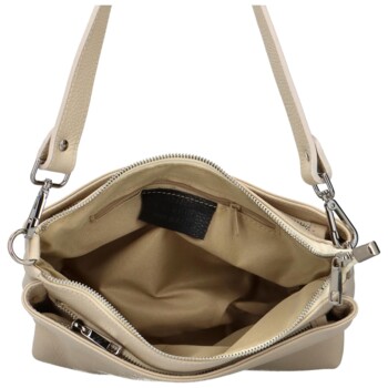 Dámská kožená crossbody krémová - Delami Colette