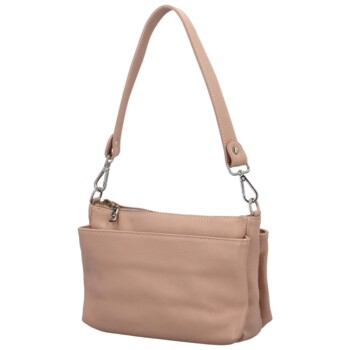 Dámská kožená crossbody starorůžová - Delami Colette