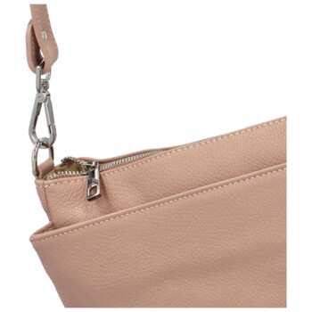 Dámská kožená crossbody starorůžová - Delami Colette