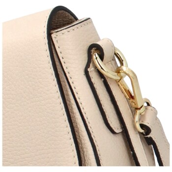 Dámská kožená crossbody kabelka béžová - Delami Oberisa