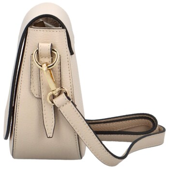 Dámská kožená crossbody kabelka béžová - Delami Oberisa