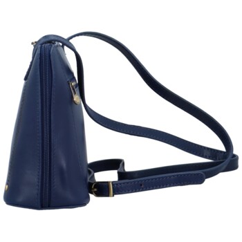 Dámská kožená crossbody kabelka tmavě modrá - Katana Elenka