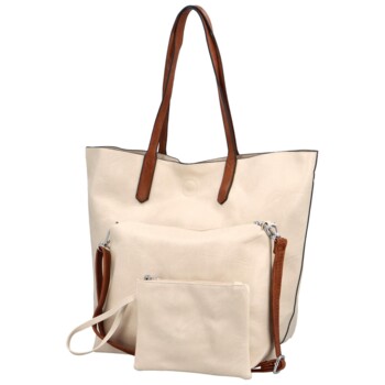 Dámský set kabelek krémový - Firenze Zorika new