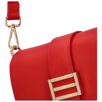 Dámská kožená crossbody kabelka červená - Delami Trauda