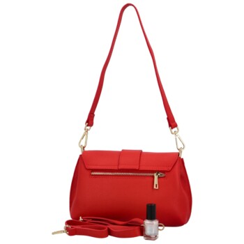 Dámská kožená crossbody kabelka červená - Delami Trauda