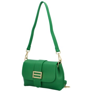 Dámská kožená crossbody kabelka zelená - Delami Trauda