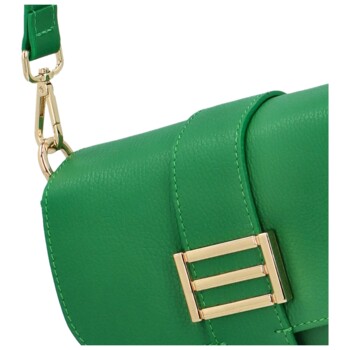Dámská kožená crossbody kabelka zelená - Delami Trauda