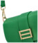 Dámská kožená crossbody kabelka zelená - Delami Trauda