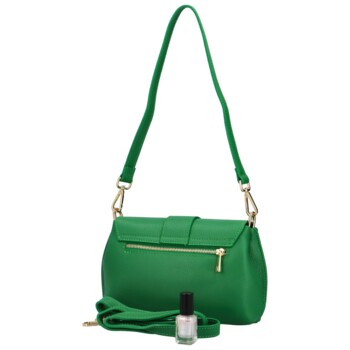 Dámská kožená crossbody kabelka zelená - Delami Trauda