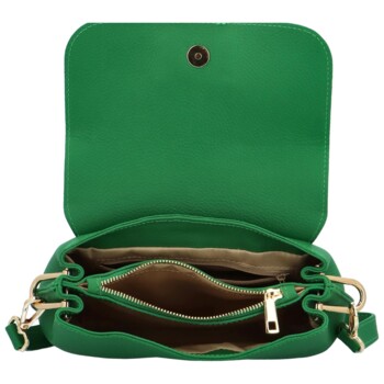 Dámská kožená crossbody kabelka zelená - Delami Trauda