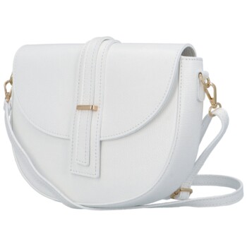 Dámská kožená crossbody kabelka bílá - Delami Putax