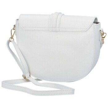 Dámská kožená crossbody kabelka bílá - Delami Putax