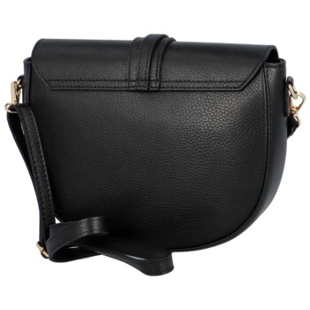 Dámská kožená crossbody kabelka černá - Delami Putax
