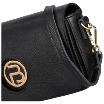 Dámská kožená crossbody kabelka černá - Badia Marit