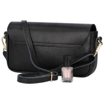 Dámská kožená crossbody kabelka černá - Badia Marit