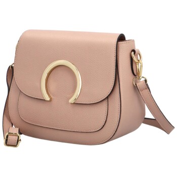 Dámská kožená crossbody kabelka starorůžová - Delami Pretty