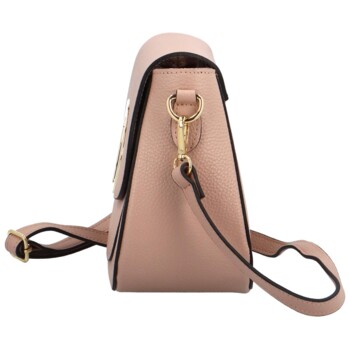 Dámská kožená crossbody kabelka starorůžová - Delami Pretty