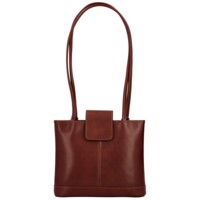 Dámská kožená kabelka batůžek hnědá - Delami Vera Pelle Larry