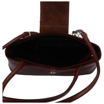 Dámská kožená kabelka batůžek hnědá - Delami Vera Pelle Larry