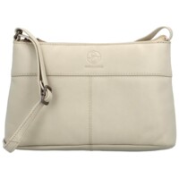 Dámská kožená crossbody kabelka krémová - Bellugio Timafey