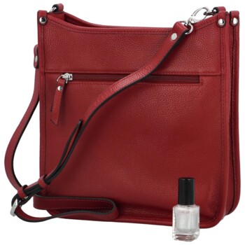 Dámská kožená crossbody červená - Katana Kristi