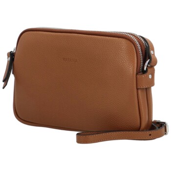 Dámská kožená crossbody kabelka koňaková - Katana Prina