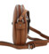 Dámská kožená crossbody kabelka koňaková - Katana Prina