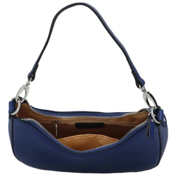 Dámská kožená crossbody kabelka modrá - Katana Cloenta 
