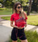 Dámská crossbody kabelka červená - Vuch Coalie Striped Red