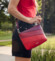 Dámská crossbody kabelka červená - Vuch Coalie Striped Red