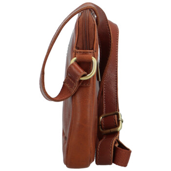 Kožená crossbody taška světle hnědá - SendiDesign Vereno