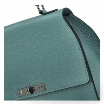 Dámská kožená kabelka do ruky džínově modrá - Delami Yoselin