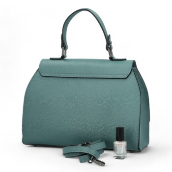 Dámská kožená kabelka do ruky džínově modrá - Delami Yoselin