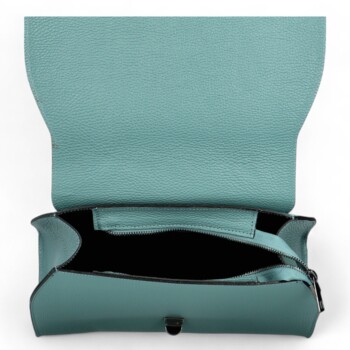 Dámská kožená kabelka do ruky džínově modrá - Delami Yoselin