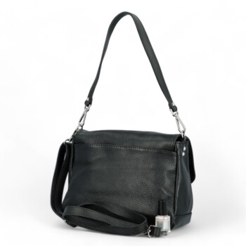 Dámská kožená crossbody kabelka černá - Delami Madleen