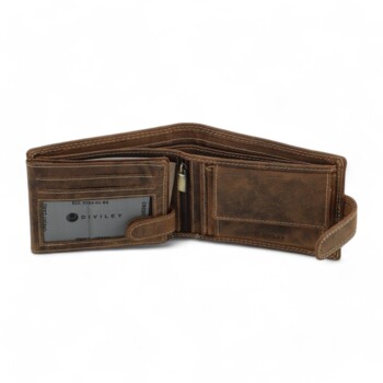 Pánská kožená peněženka hnědá - Diviley Kostas Kapr