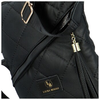 Dámská crossbody kabelka černá - Laura Biaggi Rexis
