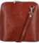 Dámská kožená crossbody hnědá - Delami Jaime