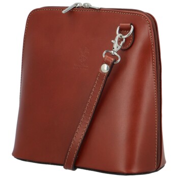 Dámská kožená crossbody hnědá - Delami Jaime